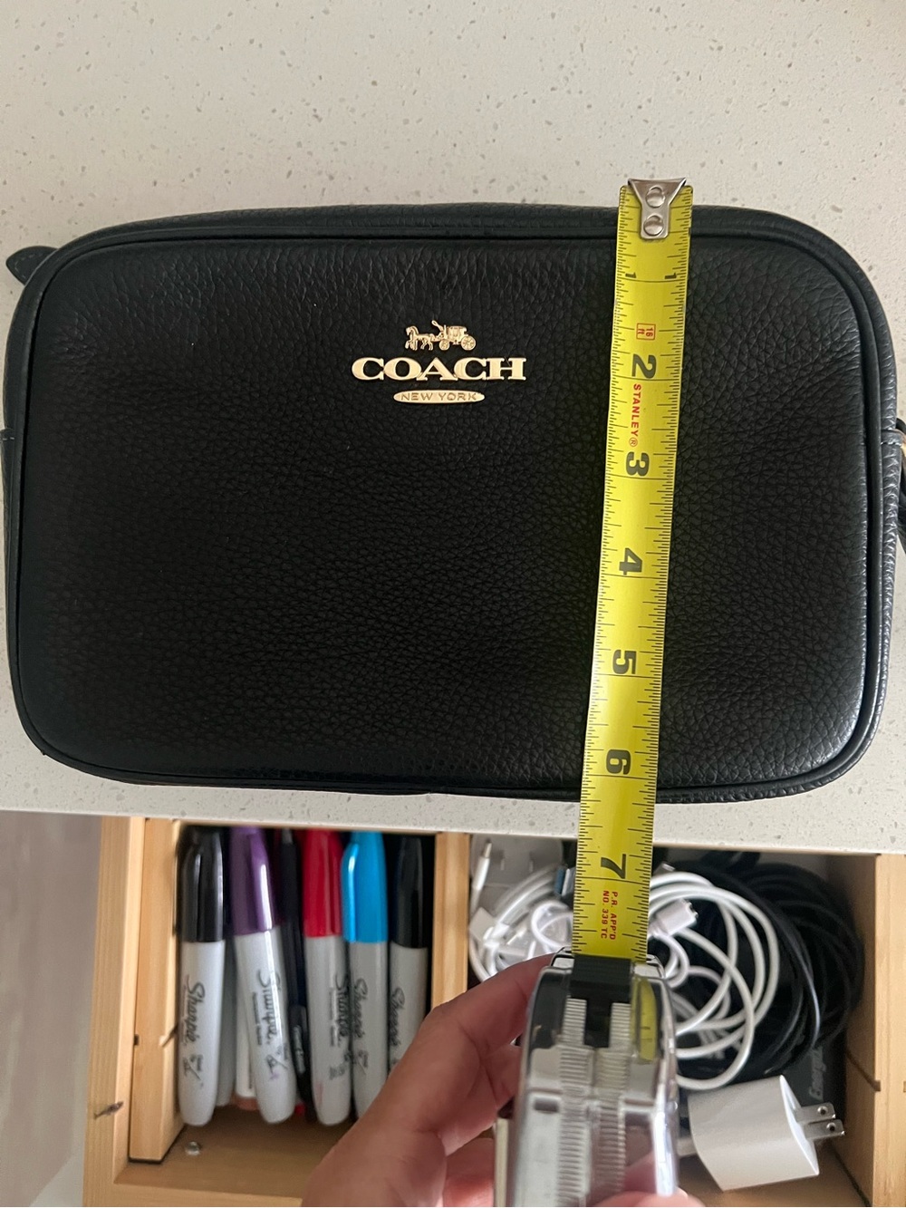 Coach Jamie Camera purse
Black Pebbled Leather Crossbody - Picture 4 of 6